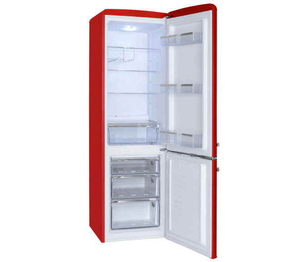 Lodówka Amica FK2965.3RAA 181cm Czerwona Retro SlimSize 244L - 523468 - zdjęcie 4